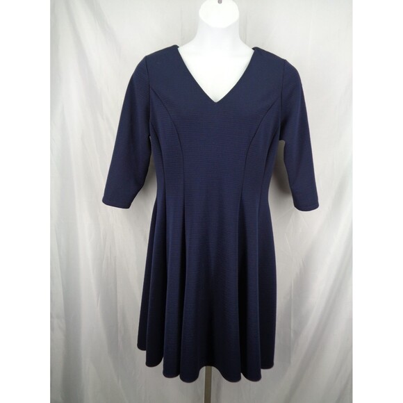 Lane Bryant Blue Fit Flare Dress Size 14/16 - Picture 1 of 11